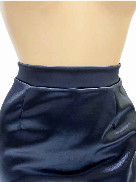 wbb-7509 1WAYサテン素材タイトミニスカート