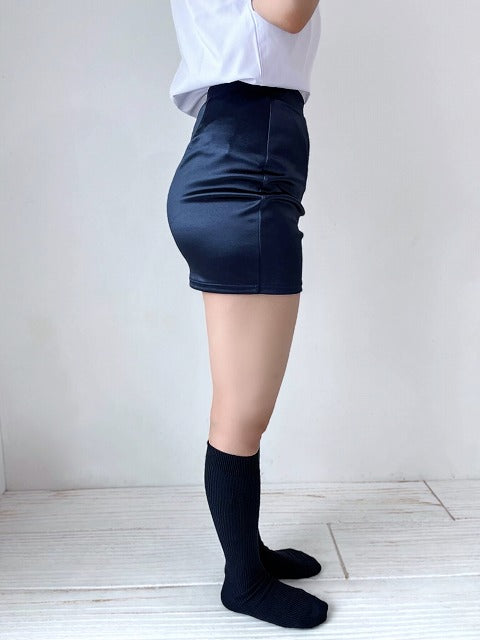 wbb-7509 1WAYサテン素材タイトミニスカート