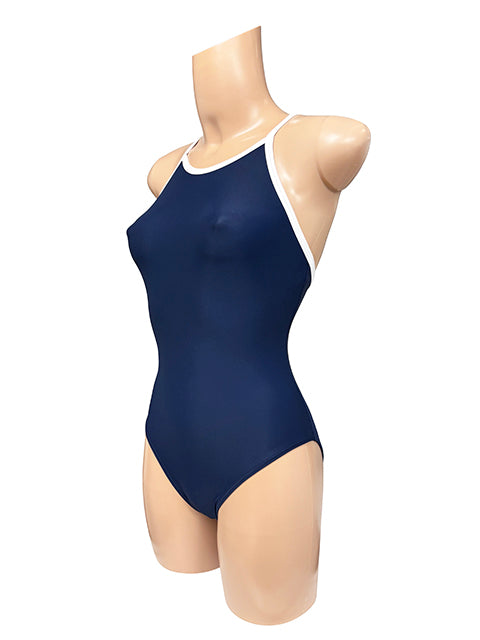 wbb-1441 スベスベ素材フルバックパイピングスクール水着