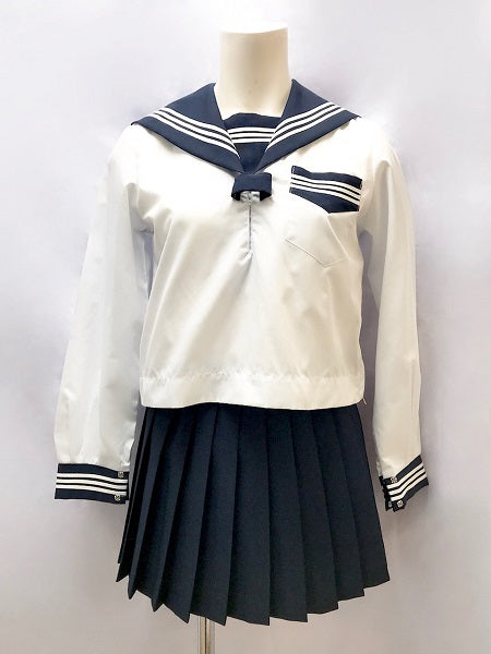 wcs-07s[4919] t155 l25 春夏長袖セーラー服上下セット T155 スカート丈25cm