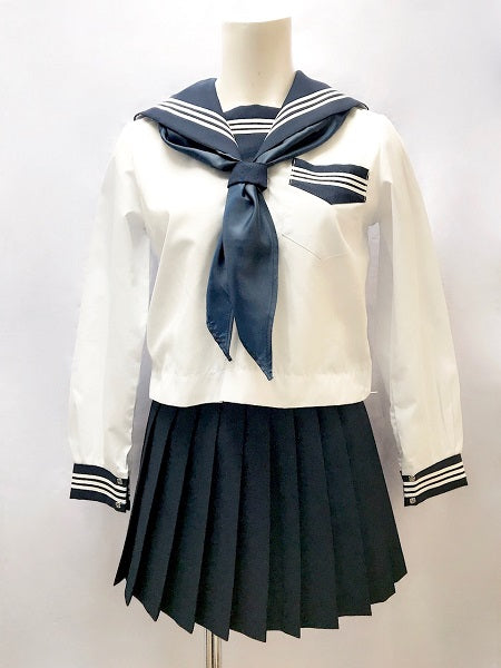 wcs-07s[4919] t175 l25 春夏長袖セーラー服上下セット T175 スカート丈25cm