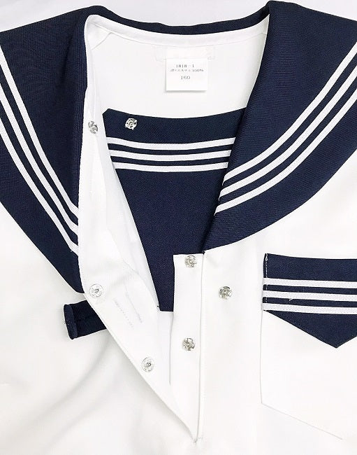 wcs-11s[1818n] t170 l25 秋冬クリームセーラー服上下セット T170 スカート丈25cm